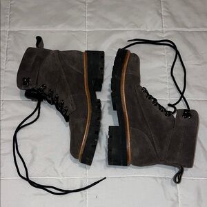 Marc Fisher Charcoal Combat Boots